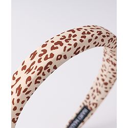 Pine Kids Free Size Hair Band with Leopard Print - Light Brown and White