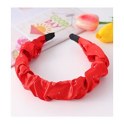 Pine Kids Ruffle Detailed Stones Embellished Hair Band - Red