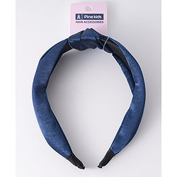 Pine Kids Free Size Hair Band with Knot Detailing - Navy Blue