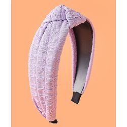 Pine Kids Hair Band Knot Detailing with Textured Design - Purple