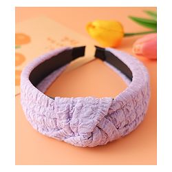 Pine Kids Hair Band Knot Detailing with Textured Design - Purple