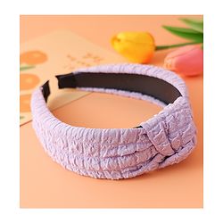 Pine Kids Hair Band Knot Detailing with Textured Design - Purple