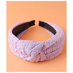 Pine Kids Hair Band Knot Detailing with Textured Design - Purple