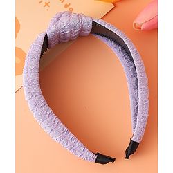 Pine Kids Hair Band Knot Detailing with Textured Design - Purple