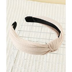 Pine Kids Hair Band Knot Detailing with Textured Design - Light Pink