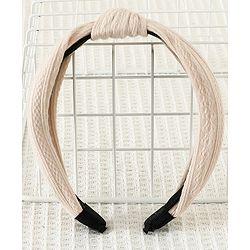 Pine Kids Hair Band Knot Detailing with Textured Design - Light Pink