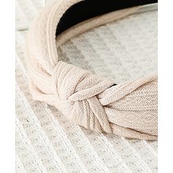 Pine Kids Hair Band Knot Detailing with Textured Design - Light Pink