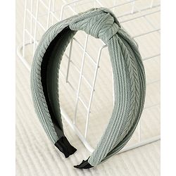 Pine Kids Free Size Hair Band with Knot Detailing - Olive Green