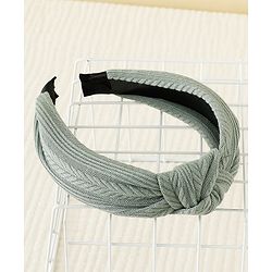 Pine Kids Free Size Hair Band with Knot Detailing - Olive Green