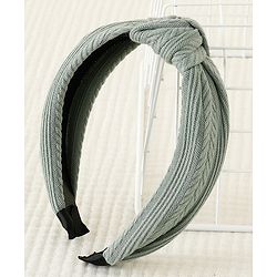 Pine Kids Free Size Hair Band with Knot Detailing - Olive Green