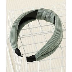 Pine Kids Free Size Hair Band with Knot Detailing - Olive Green