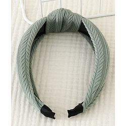 Pine Kids Free Size Hair Band with Knot Detailing - Olive Green
