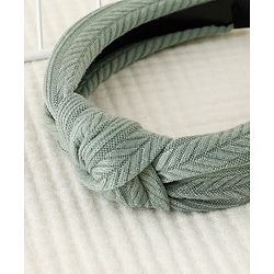 Pine Kids Free Size Hair Band with Knot Detailing - Olive Green
