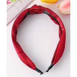 Pine Kids  Free Size Hair Band with Knot Detailing - Red