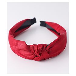 Pine Kids  Free Size Hair Band with Knot Detailing - Red
