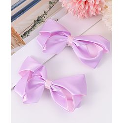 Pine Kids Bow & Butterfly Clips Pack of 2 Free Size - Purple