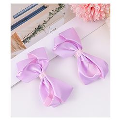Pine Kids Bow & Butterfly Clips Pack of 2 Free Size - Purple