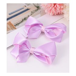 Pine Kids Bow & Butterfly Clips Pack of 2 Free Size - Purple