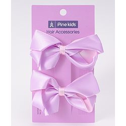 Pine Kids Bow & Butterfly Clips Pack of 2 Free Size - Purple