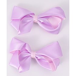 Pine Kids Bow & Butterfly Clips Pack of 2 Free Size - Purple
