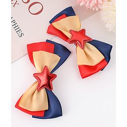 Pine Kids Bow & Butterfly Clips Pack of 2 Free Size - Multicolor