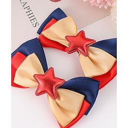 Pine Kids Bow & Butterfly Clips Pack of 2 Free Size - Multicolor
