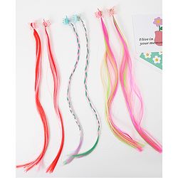 Pine Kids Hair Extensions Free Size Pack of 3 - Multicolor