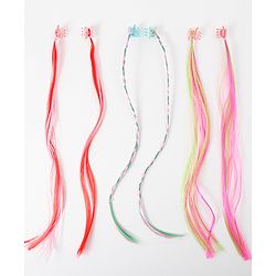 Pine Kids Hair Extensions Free Size Pack of 3 - Multicolor