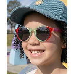 Pine Kids Sunglasses with Comfortable Nose Pad - Red & Green