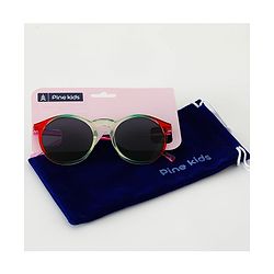 Pine Kids Sunglasses with Comfortable Nose Pad - Red & Green