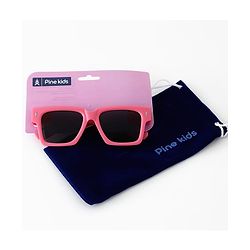Pine Kids Free Size Sunglasses with Chunky Frame - Dark Pink