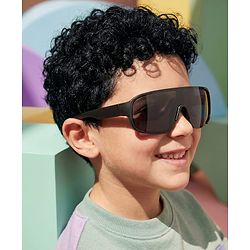 Pine Kids Sunglasses with Comfortable Nose Pad - Black