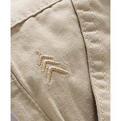 Pine Kids Cotton Elastane Woven Full Length Solid Color Trousers - Beige