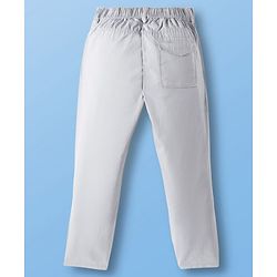 Pine Kids Cotton Elastane Woven Full Length Solid Color Trousers - Beige