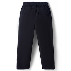 Pine Kids Cotton Elastane Woven Full Length Solid Colour Trouser Pant - Black