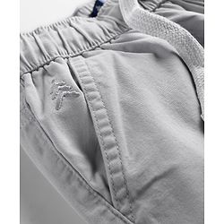 Pine Kids Cotton Elastane Woven Full Length Solid Colour Trouser Pant - Black