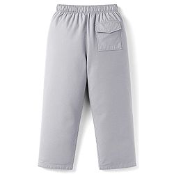 Pine Kids Cotton Elastane Woven Full Length Solid Colour Trouser Pant - Black