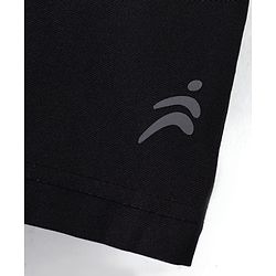 Pine Active Ultra Light Woven  Above Knee Length Solid Color Performance Shorts - Black