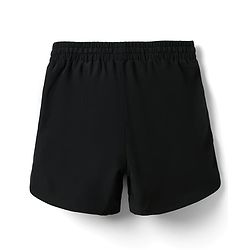 Pine Active Ultra Light Woven Above Knee Length Solid Color Performance Shorts - Black