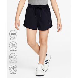 Pine Active Ultra Light Woven Above Knee Length Solid Color Performance Shorts - Black