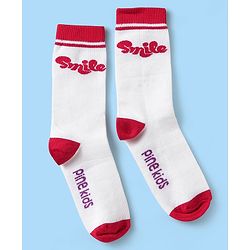 Pine Kids Knit Ankle Length Silvadur Antimicrobial Socks with Chill Out Design Pack of 3 - White Purple & Orange
