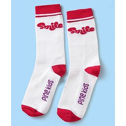 Pine Kids Knit Ankle Length Silvadur Antimicrobial Socks with Chill Out Design Pack of 3 - White Purple & Orange