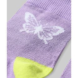Pine Kids Cotton Knit Ankle Length Socks with Butterfly Design Pack of 5 (Color May Vary)