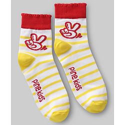 Pine Kids Knit Ankle Length Striped Socks Pack of 5 (Color May Vary)