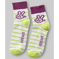Pine Kids Knit Ankle Length Striped Socks Pack of 5 (Color May Vary)