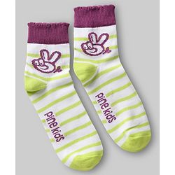 Pine Kids Knit Ankle Length Striped Socks Pack of 5 (Color May Vary)