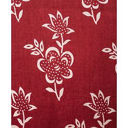 Pine Kids Cotton Woven Full Sleeves Kurta Pyjama Set Floral Print - Maroon