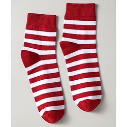 Pine Kids Knit Ankle Length Silvadur Antimicrobial Socks with Strips & Heart Design Pack of 3 - Red & Pink
