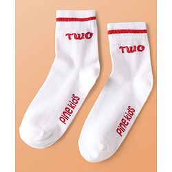 Pine Kids Cotton Knit Ankle Length Socks With Numbers Design Pack of 5 ( Colour May Vary )