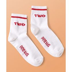 Pine Kids Cotton Knit Ankle Length Socks With Numbers Design Pack of 5 ( Colour May Vary )